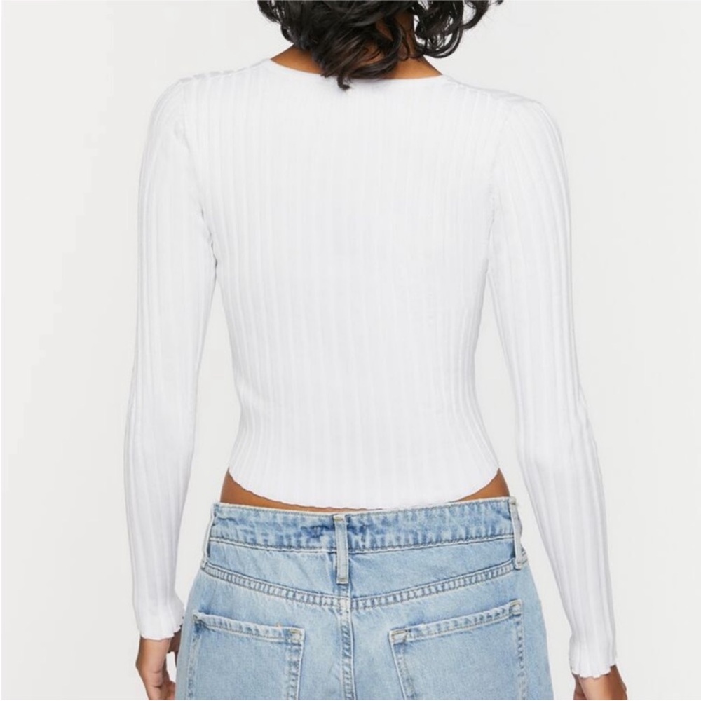 NWT Forever 21 Cropped Cardigan Top - size M - Picture 3 of 5